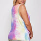 Tie Dye Tank With Studded Detail, Loose Fit, Easy Casual Wear