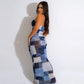 Blues Cloud Halter Dress