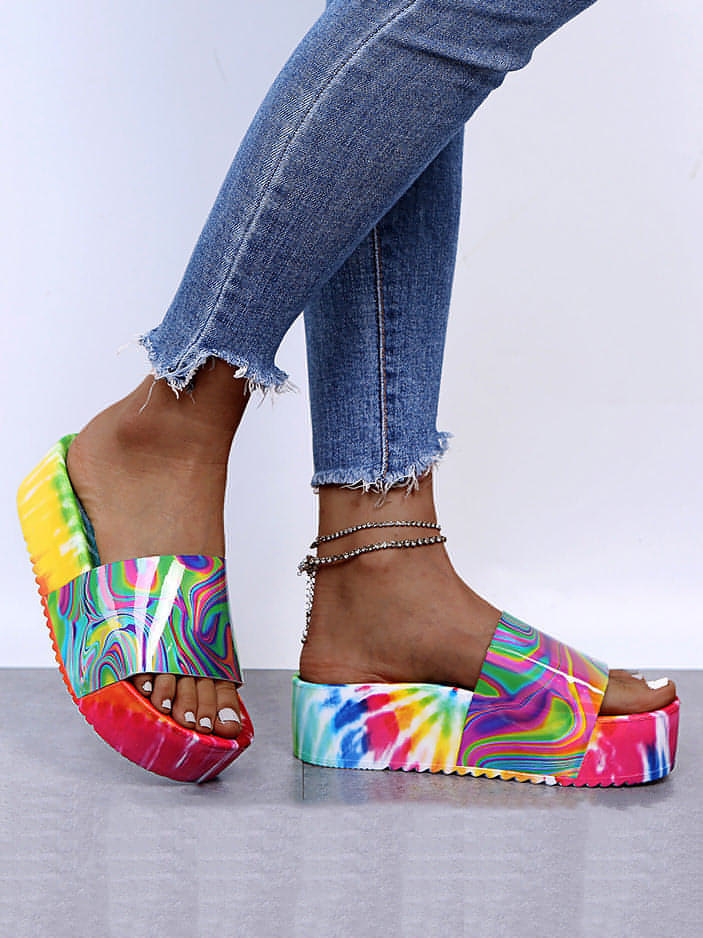 Skittles Wedges Slippers