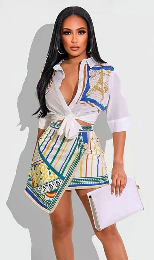 Sheek Printed Skirt Set