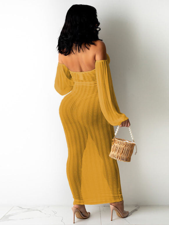 Long Sleeve Sexy Beach Dress